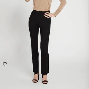 Betabrand Black Classic Dress Pant Yoga Pants Straight Leg Petite